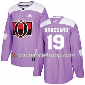 Adidas Maillot de Hockey Ottawa Senators Derick Brassard 19 2017-2018 Violet Fights Cancer Practice Authentic - Homme